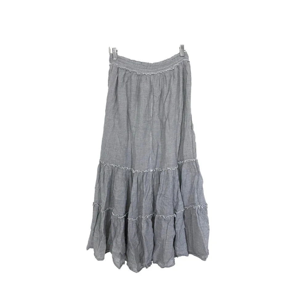 Ralph Lauren Denim & Supply Tiered Midi Skirt Women M Boho Cottagecore Western - Picture 3 of 9